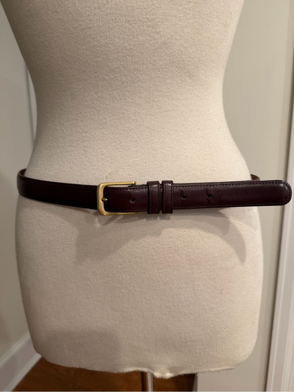 Vintage Coach 1” Burgundy Leather Belt - Style 5700 - Size 36 / 90